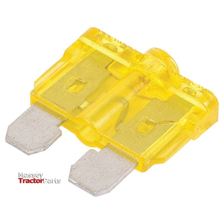 Close-up of a yellow Glow Fuse with metallic connectors, labeled "Sparex" in the bottom left corner and rated at 20 Amps (Sparex Part No. S.11944).