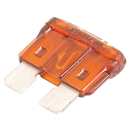 A close-up of a light brown Glow Fuse 5.0 Amps by Sparex (Part No.S.11940) with metal prongs, on a white background.