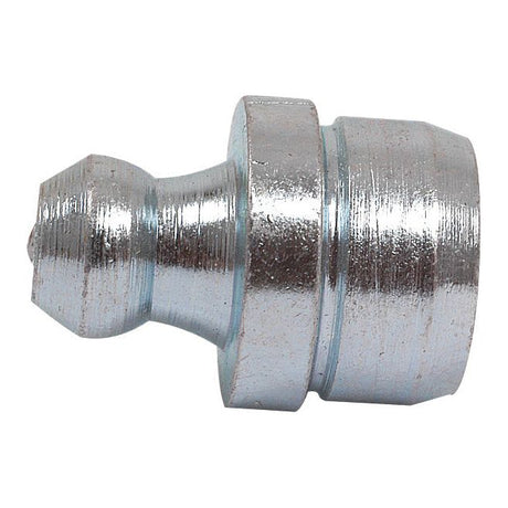 A close-up view of the Sparex NLA Grease Nipple - 6mm, 0° (Sparex Part No.S.30176), featuring a conical tip, commonly used in mechanical applications. This component ensures precise lubrication and seamless integration.