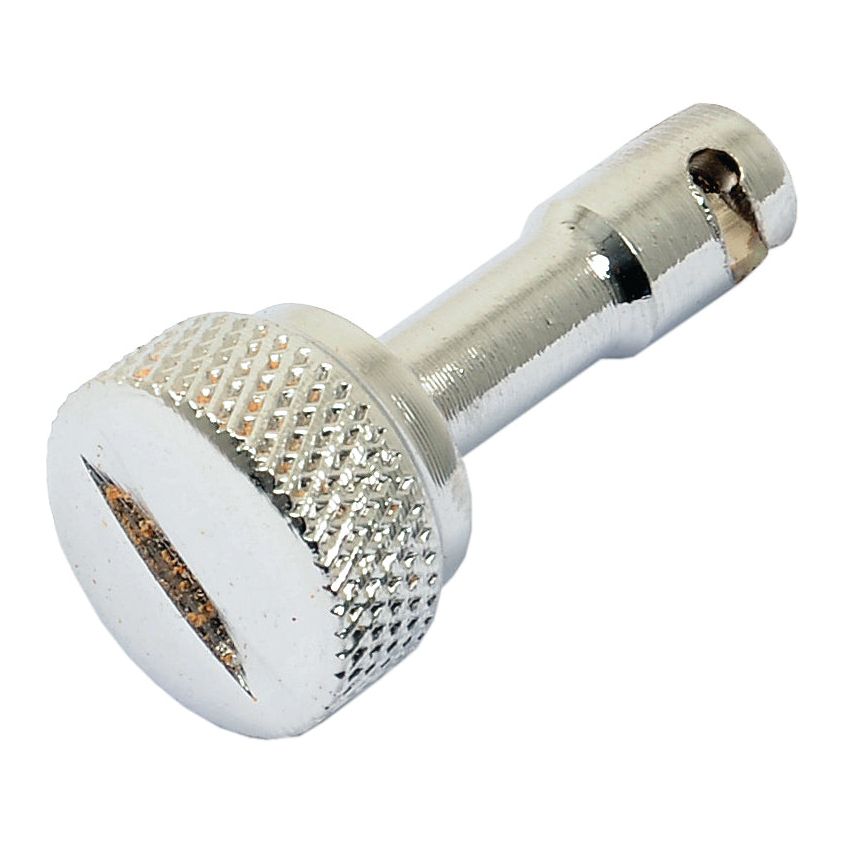 A Sparex Grille Knob (Part No. S.68243) features a threaded body, a slotted drive, and a knurled cylindrical head, reminiscent of the precise components used in Case IH machinery.
