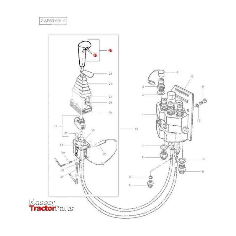 Massey Ferguson Grip - AL5020339 | OEM | Massey Ferguson parts | Hydraulics-Massey Ferguson-Farming Parts,Specific Tools,Tools,Tractor Parts,Tyre & Tube Repair Tools,Tyre Levers,Workshop & Merchandising