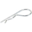A silver Sparex Grip Clip - Single Wound, typically used for securing the position of components on machinery or automotive parts, this clip fits Ø6mm x 120mm and is compatible with JCB 821/00219.