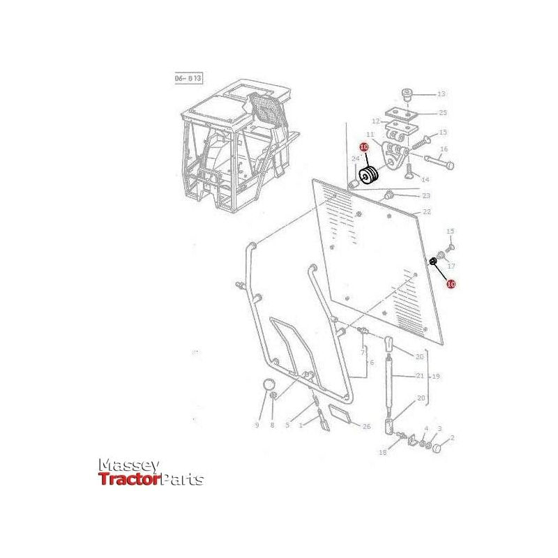 Massey Ferguson Grommet Window Mechanism - 3301815M1 | OEM | Massey Ferguson parts | Cab Glass & Glazing Tools-Massey Ferguson-Cab Glass & Glazing Tools,Cabin & Body Panels,Farming Parts,Tractor Parts