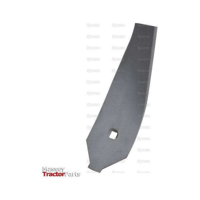 Image of a Sparex part, Guideboards - Outer LH, a grey metal component with a hexagonal hole closer to one end. This could be a replacement for Lemken KARAT series equipment (Sparex Part No.S.113422 | To fit as: 3374491).