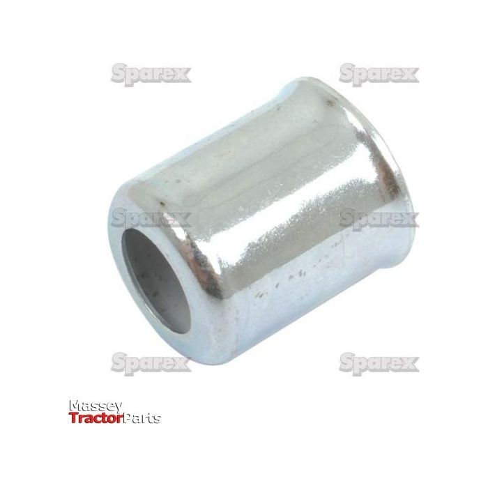 A metallic spacer labelled "Ferrule 11.5 x 7.3mm DN04 - S.55162" from Sparex is featured, surrounded by a backdrop of repeated "Sparex" logos. The Massey Tractor Parts logo appears at the bottom left. This durable component complements other essential products like oil/fuel-resistant hoses and ferrules found in the Sparex range.