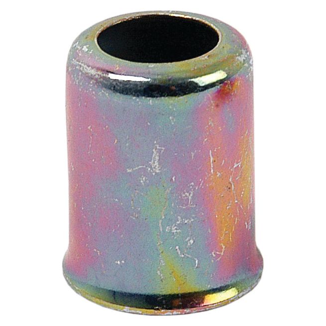 Small, cylindrical, multicolored metal ferrule with a hollow center and a slightly flared base, identified as the Ferrule 14.5 x 9.3mm DN06 - S.55163 from the brand Sparex.