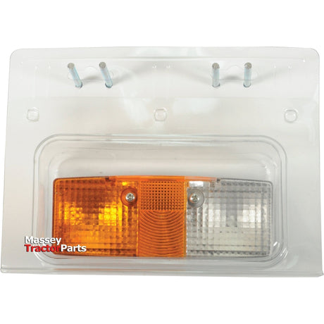 Front Combination Light (Halogen), 12/24V, LH, Straight - S.23345 with an amber clear lens, featuring orange and clear sections, in clear packaging. Brand name "Sparex" visible in the bottom left corner.