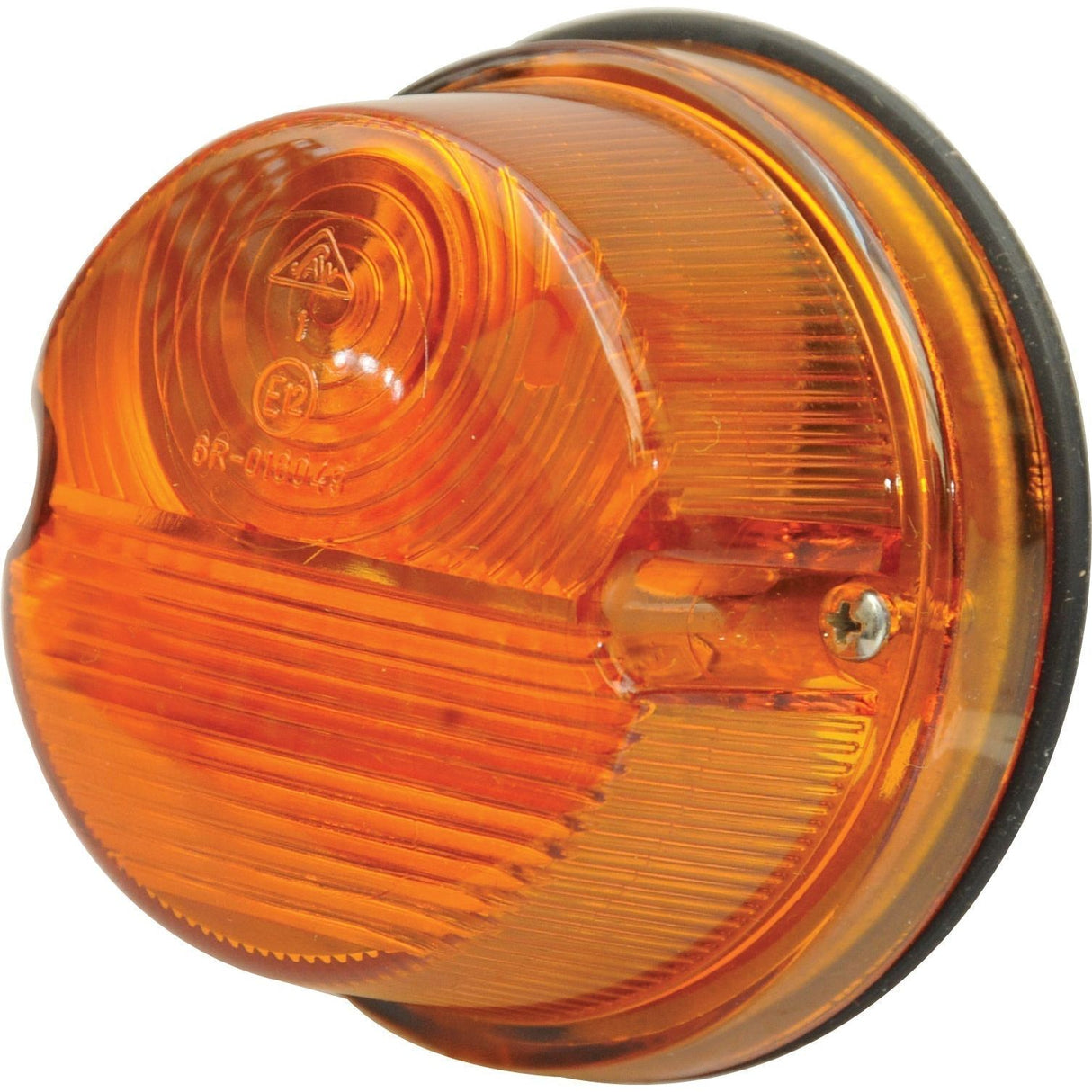 The Sparex Halogen Indicator Light, RH & LH - S.27155 features an amber-colored, circular signal light with a textured surface, secured by a screw on a black mounting base.