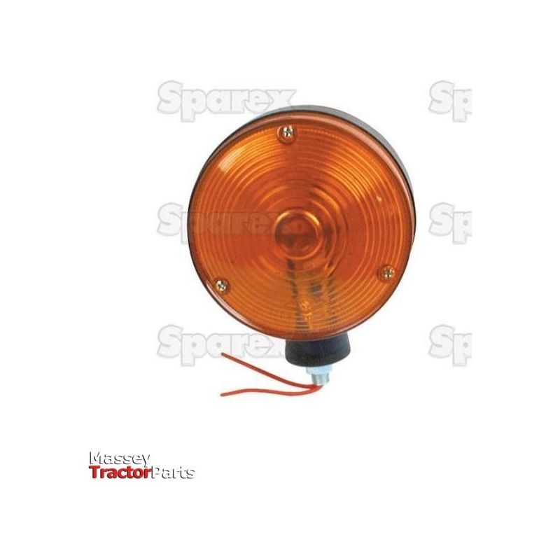 Image of a round amber halogen indicator light with a central bulb and wiring visible at the base. The words "Sparex" and "Indicator Light, (Halogen), RH & LH, 12V - S.71976" are overlaid on the image, highlighting its durable amber lens.