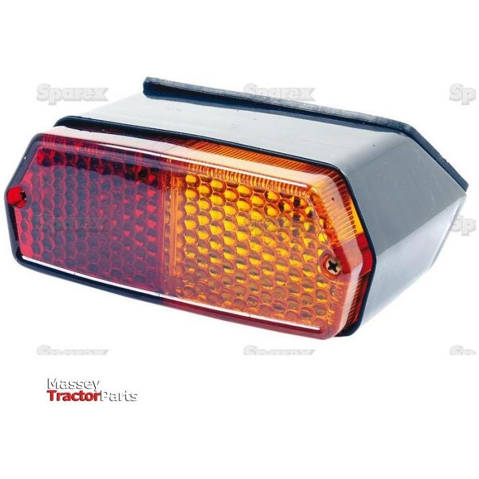 A Sparex Rear Combination Light (Halogen) with a reinforced polycarbonate shell, featuring brake, tail, and indicator functions, designed for Massey Ferguson tractors. Model: S.62458.