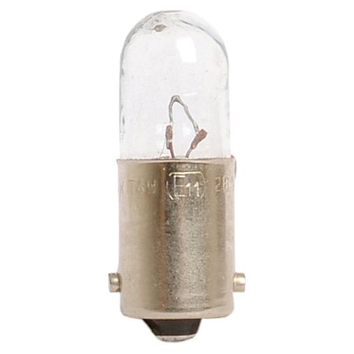 A close-up image of the Sparex Light Bulb (Filament) T4W, 12V, 4W, BA9s (Agripak 10 pcs.) with a metal base and clear glass cover showcases its delicate filament inside.