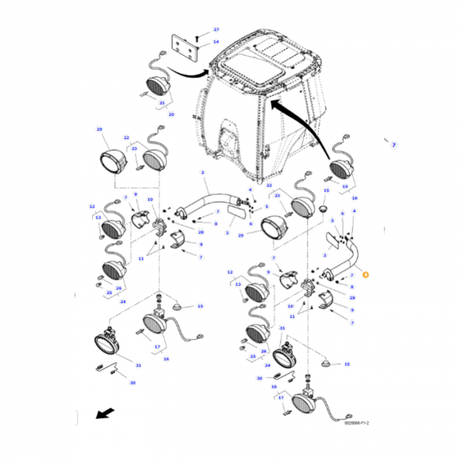 Hand Rail Bracket - 4382949M5 - Massey Tractor Parts