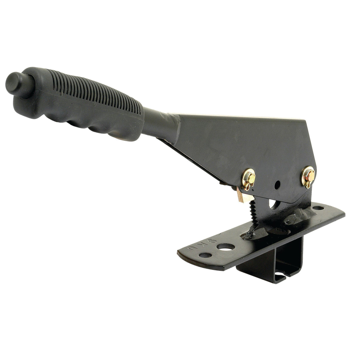 The Sparex Handbrake Assembly (Sparex Part No. S.43121) features a black lever with a rubber grip handle and includes a mounting bracket, specifically designed to fit models such as the Massey Ferguson 240.