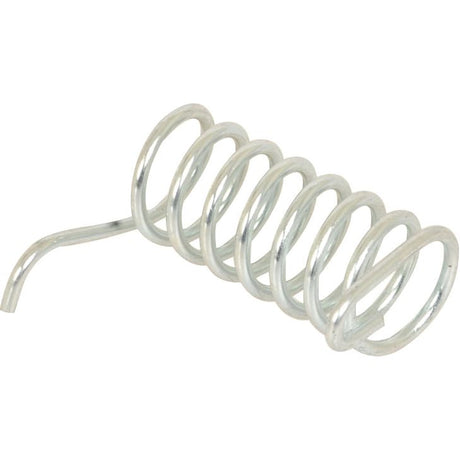 A close-up image of the Haytine Return Spring LH Replacement for PZ, model PZ99 - S.78147 by Sparex, showcasing its several loops and one protruding end, emphasizing its compatibility as a Primary OE Reference.