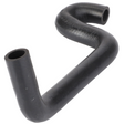 A black, curved rubber heater hose with two open ends, perfect for your Massey Ferguson tractor parts, featuring the AGCO Massey Ferguson Heater Hose with part number 1694068M1.