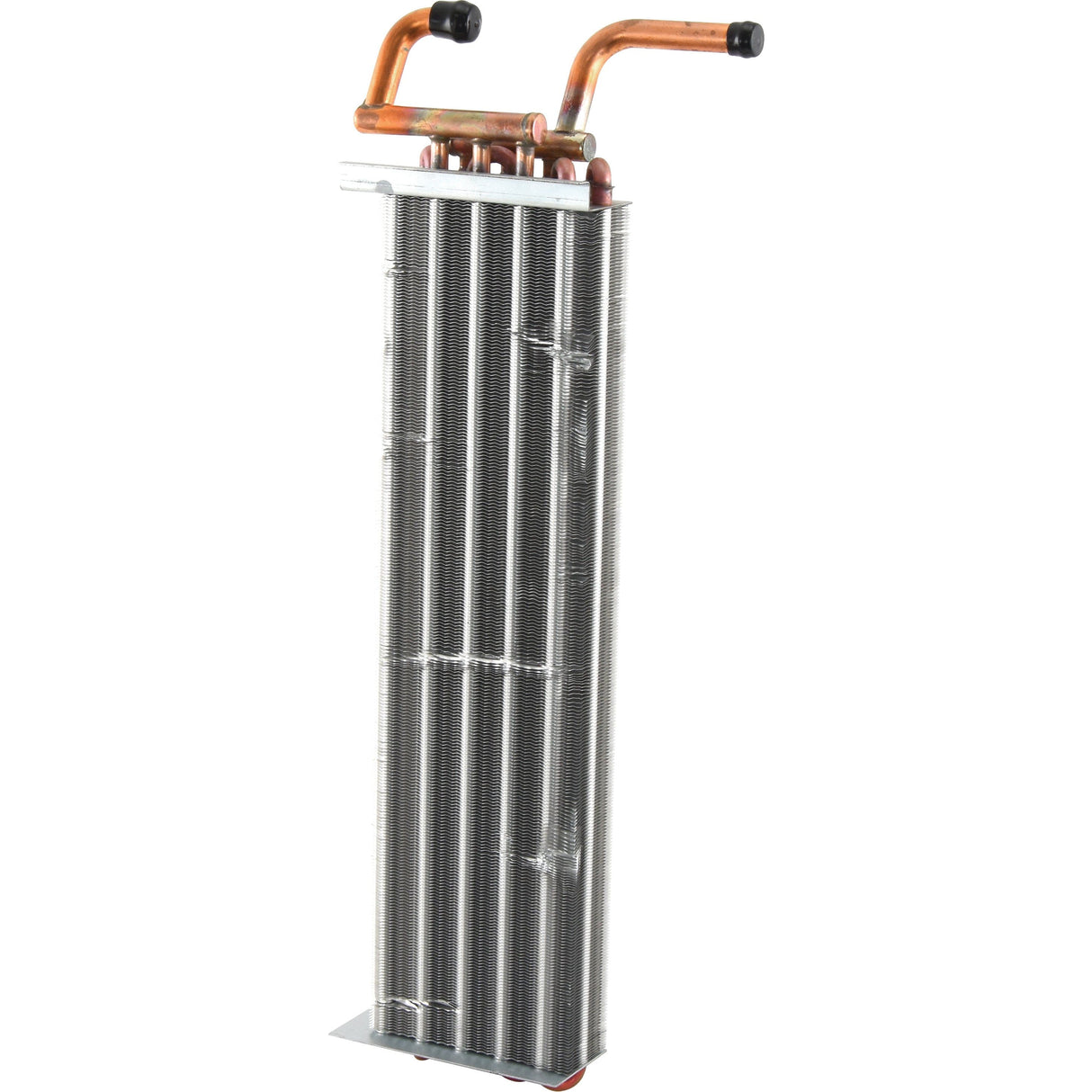 A vertical heater matrix with copper pipes and aluminum fins, ideal for use in Sparex or Ford New Holland systems. Available as the Heater Matrix, Sparex Part No. S.152509 from the brand Sparex.