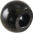A smooth, black, spherical object with a hollow center and a small engraved marking near the opening, labeled as the Heavy Duty Lower Link Ball (Cat. 4/3) - S.148201 by Sparex and EPD plated for corrosion protection.