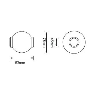 The technical diagram illustrates front and side views of the Heavy Duty Top Link Ball (Cat. 4/4) - S.118460 by Sparex, a cylindrical object with measurements of height 78mm, width 63mm, and diameter 45mm. Crafted from robust 20Mncr5 steel and EPD plated for enhanced durability.