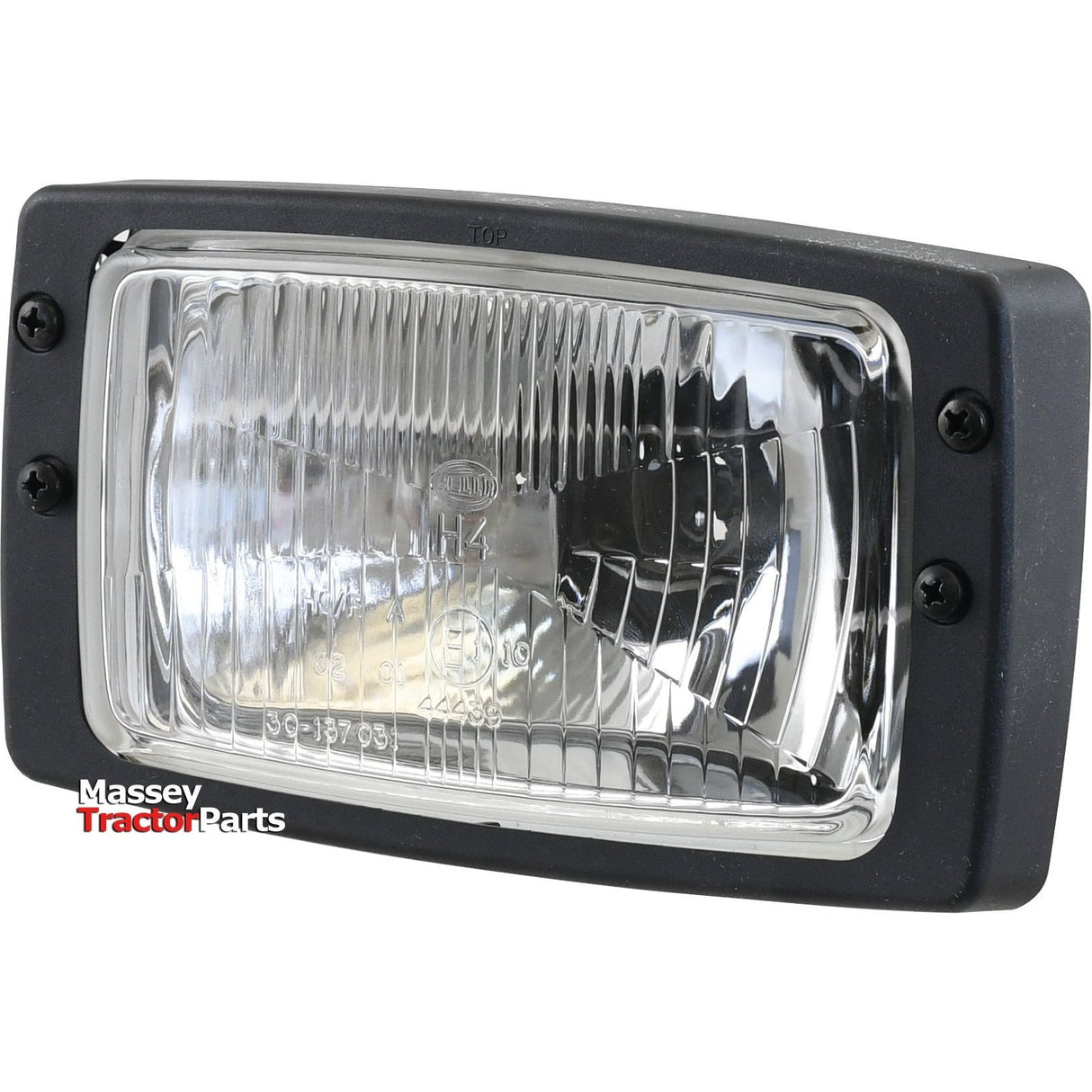 A rectangular halogen headlight with a clear lens and black mounting frame, branded Sparex, named the Head Light, (Halogen), RH & LH, RH Dip, 12V - S.75958.