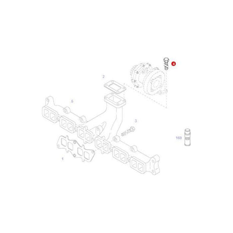 Hex. Head 8x25 Bolt - F718202100050 - Massey Tractor Parts