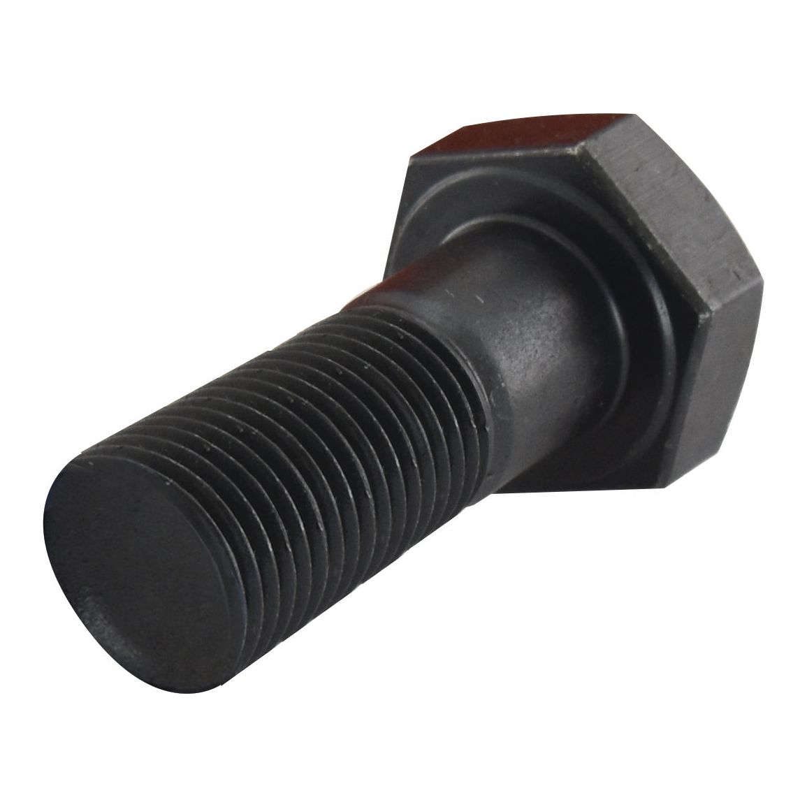 An up-close image of the Hexagonal Head Bolt (TH) - M16 x 50mm by Sparex, highlighting its round-ended, six-sided head and impressive tensile strength of 12.9.