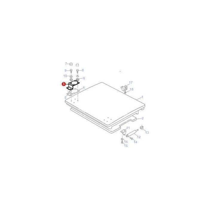 Hinge Sunroof - 3478356M1 - Massey Tractor Parts