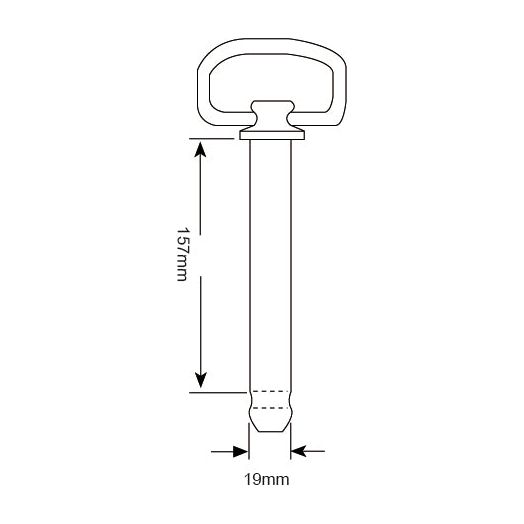Hitch Pin with Chain & Linch Pin 19x157mm
 - S.903013 - Massey Tractor Parts