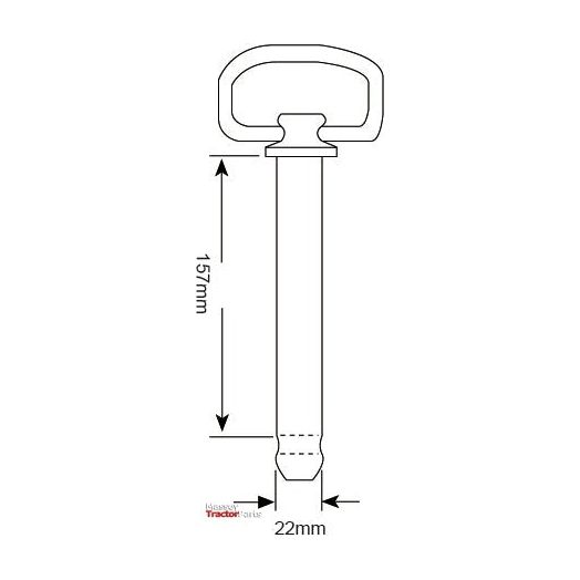 Hitch Pin with Chain & Linch Pin 22x157mm
 - S.900405 - Massey Tractor Parts