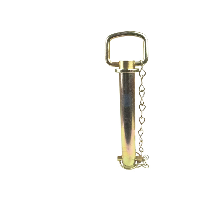 A cylindrical metal locking pin branded by Sparex, with an attached chain. The product, named "Hitch Pin with Chain & Linch Pin 16x98mm" (Sparex Part No. S.16738), has an overall length of 138mm and a pin diameter of Ø 16mm. It is typically used in agricultural machinery and is displayed against a white background with faint brand logos in the backdrop.