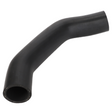 The AGCO Massey Ferguson - Hose - 3808773M2 is a black, angled rubber hose with a smooth surface and one open end wider than the other, ideal for Massey Ferguson 4200 Series tractors.