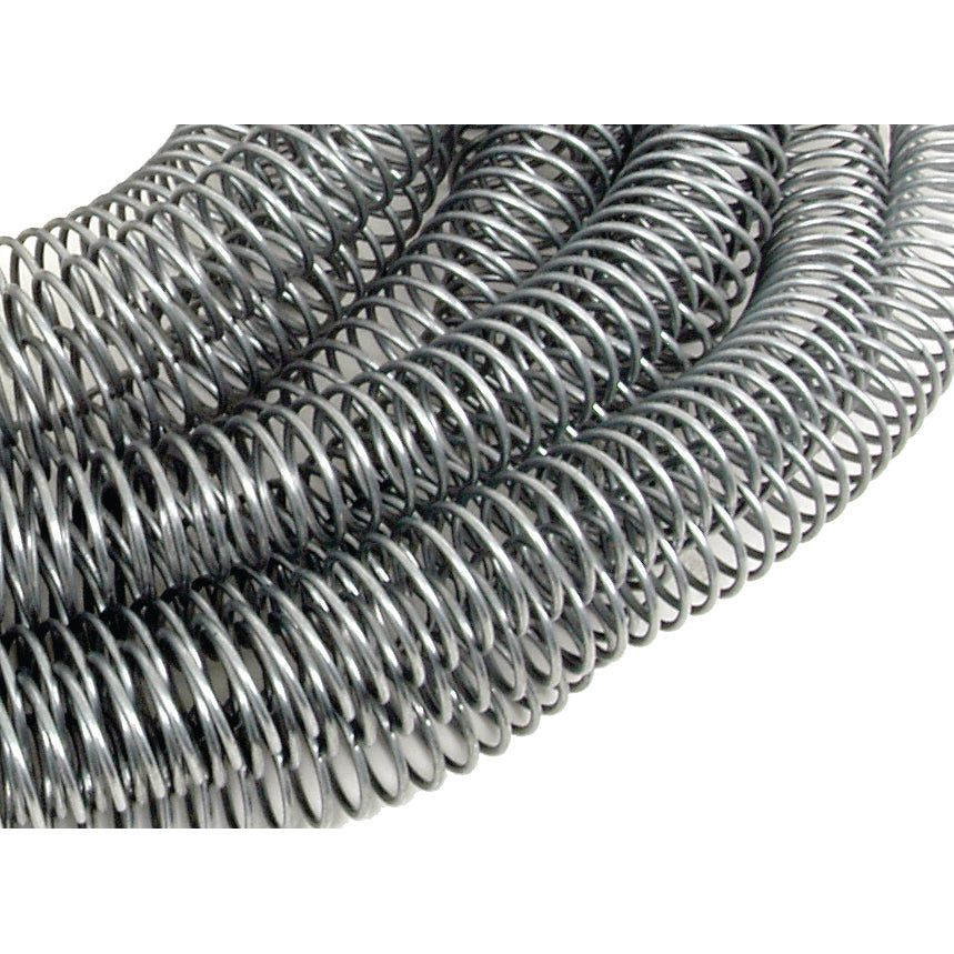 Close-up of several Sparex Hose Guard Coils (Steel) - Wrapping Ø23mm x 10m (Sparex Part No.S.21074) arranged closely together, showcasing their helical shape and tightly wound form.