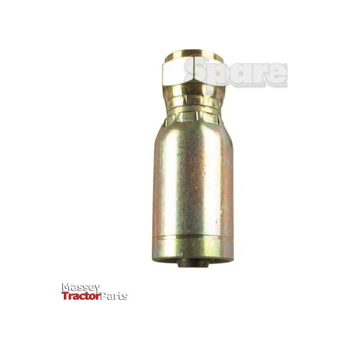 A metallic hydraulic fitting with a cylindrical body and a threaded connector. The words "Massey Tractor Parts" are visible in the bottom-left corner. Suitable for DN12 hoses, it's compatible with Sparex equipment, specifically the Sparex Hose Insert 1/2'' x - S.2221408.