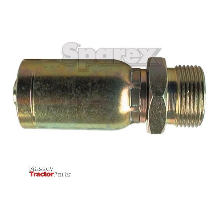 A Sparex Hose Insert 3/8'' x - S.2312206, featuring thread fittings and displaying the "DN10" text in the background along with a Massey Tractor Parts logo at the bottom, seamlessly connects hoses.