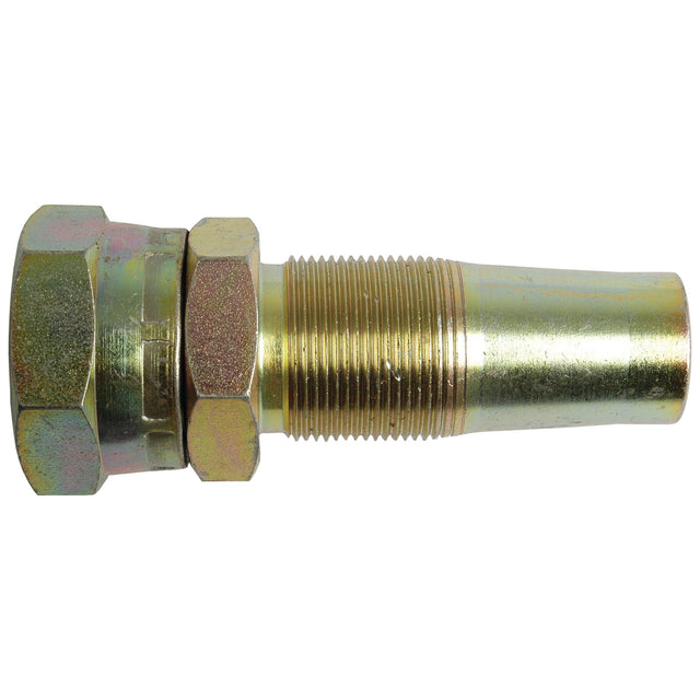 The Sparex Hydraulic 2-Piece Re-usable Coupling (Part No. S.4755) features a hexagonal nut and a threaded 1'' BSP female insert on one end, with a smooth cylindrical end on the other.