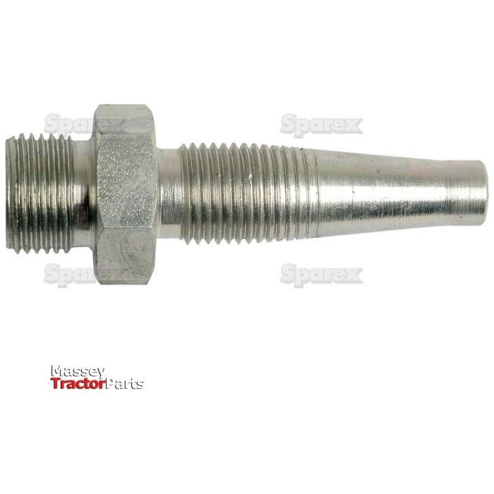 The Sparex Hydraulic 2-Piece Re-usable Coupling Insert (Part No. S.4745) features 3/8'' x 3/8'' BSP male threaded ends, perfect for use in Massey tractors to create re-usable hose connections.