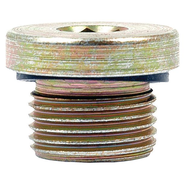 A worn and rusted hydraulic blanking plug adaptor with an M18 x 1.5 hexagonal socket head, identified as Sparex Part No.S.34234 from the brand Sparex.