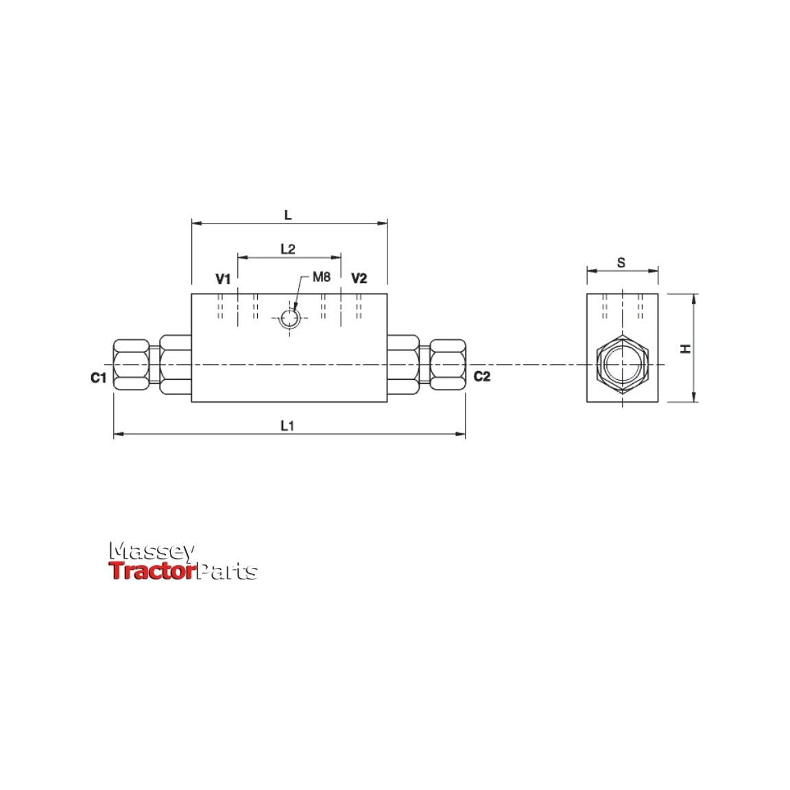 Hydraulic Double Acting Check Valve
 - S.12721 - Farming Parts