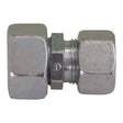 A Hydraulic Metal Pipe Step Adaptor 18L - 12L, featuring a metallic finish with threading in the center for connecting and securing objects, compatible with Parker Hannifin components. This is branded as Sparex Part No.S.34283.