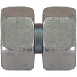 A metal hex nut with a shiny, metallic surface, perfect for use with the Sparex Hydraulic Metal Pipe Straight Coupling 12S M20X1.5 (Sparex Part No.S.34717).
