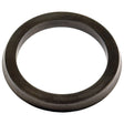 A circular metal ring with a dark, matte finish, featuring a simple and unadorned design that gives it an industrial appearance reminiscent of the Hydraulic Piston Seal | Sparex Part No. S.4724 from the brand Sparex often found in Case IH machinery.