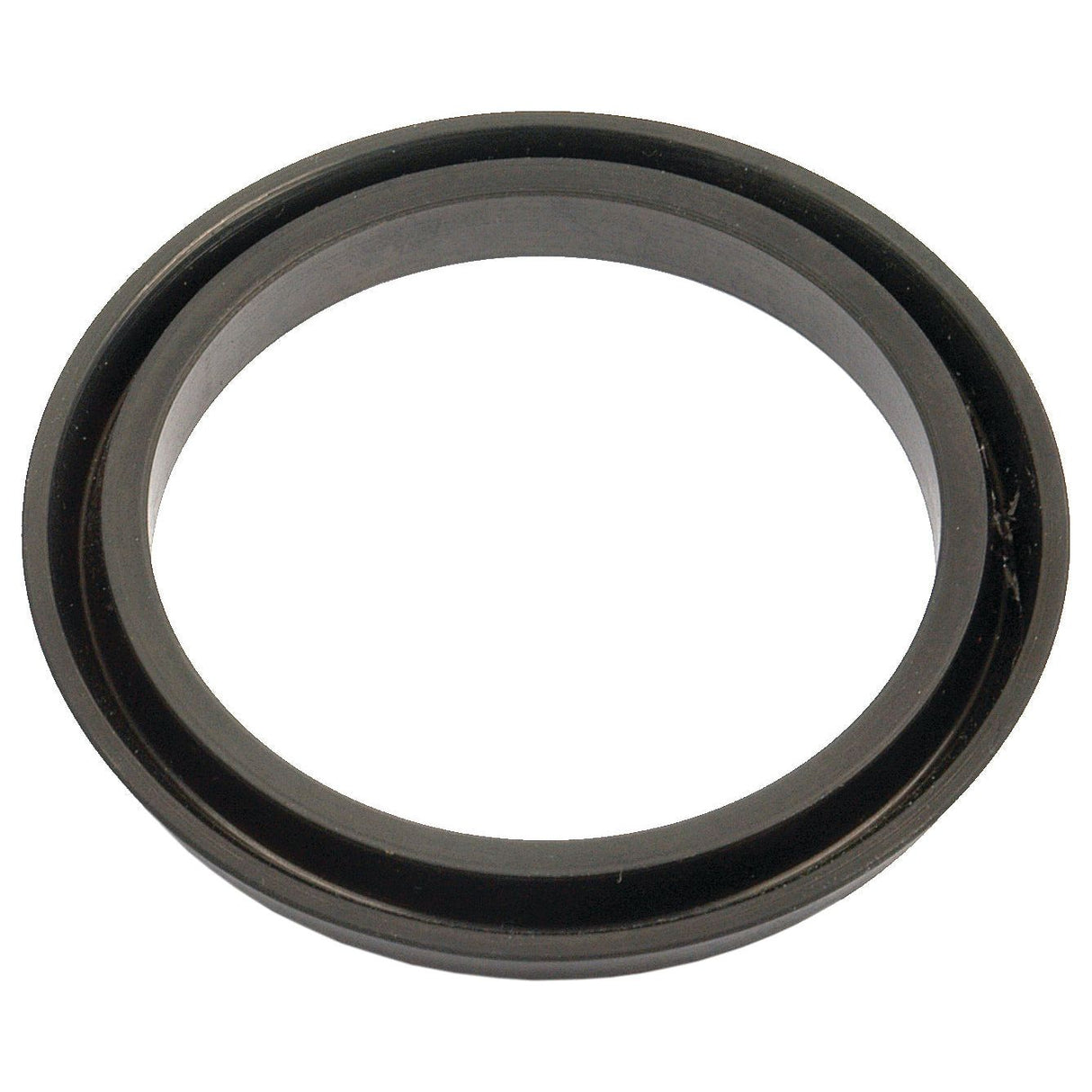 The Sparex Hydraulic Piston Seal (Part No. S.4724) is a black rubber gasket with a circular shape and a flat surface, perfect for applications such as Ford New Holland and Case IH hydraulic piston seals.