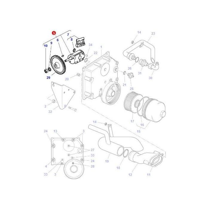 Hydraulic Pump - 4364603M2 - Massey Tractor Parts