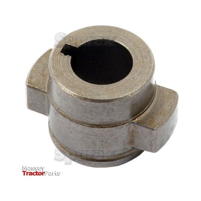 Hydraulic Pump Hub (Sparex Part No. S.62485) featuring a central hole, side notches, and the "Massey Tractor Parts" logo in the bottom left corner, compatible with Sparex hydraulic pumps.