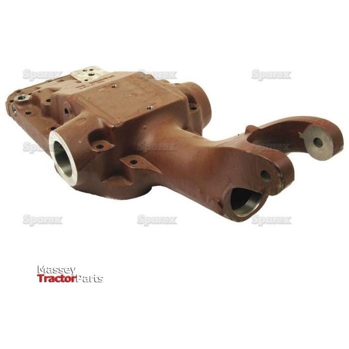 A Sparex hydraulic top cover (Sparex Part No.S.42293) for a Massey Ferguson tractor on a white background. The brown hydraulic top cover features several openings and attachment points, with the Massey Tractor Parts logo in the bottom left corner.