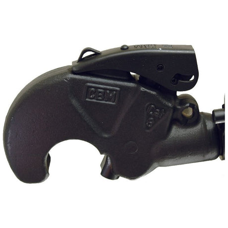 Close-up of a *SPECIAL PRICE* - Hydraulic Top Link (Cat.3/3) Knuckle with a Q.R CBM Hook from JMCE DEALS, featuring a 90mm cylinder bore and minimum length of 620mm, showcasing its enhanced grip clamping mechanism.