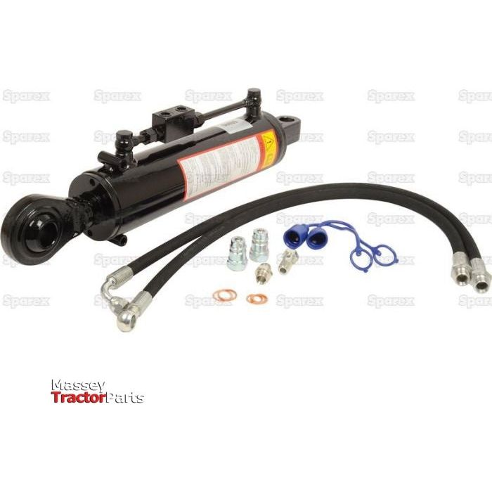 A Sparex Hydraulic Top Link (Cat.-/3) Knuckle and Ball kit, featuring a cylinder bore of 90mm and a minimum length of 640mm, suitable for a 200HP tractor, displayed on a white background. Sparex Part No.S.56809.