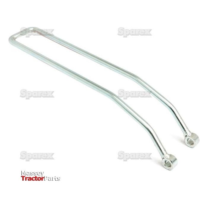 A Sparex Hydraulic Top Link Handle 375mm (Part No. S.39968) is displayed against a white background, with the words "Sparex" and "Massey Tractor Parts" in the corners. The product specifications are suitable for John Deere models.