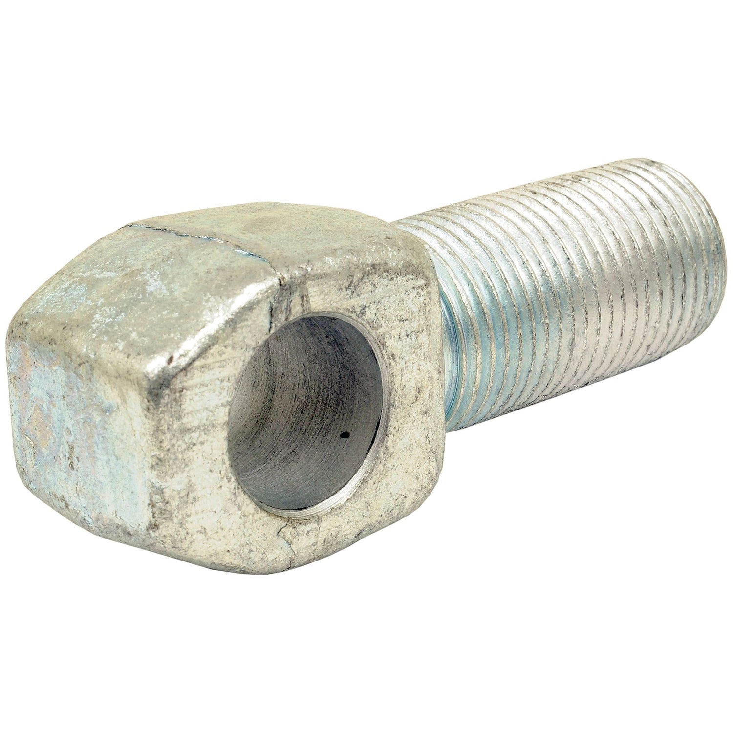 Close-up image of a Sparex Top Link Threaded Eye, a silver-colored metal bolt with an M36x3 right-hand thread, a hexagonal head featuring an interior hollow section. Specifications include an eye Ø of 28mm and a thread length of 75mm (Sparex Part No. S.32947).