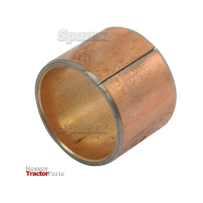 A copper cylindrical bushing with a slit along its length, placed against a plain white background. The text "Sparex" is partially visible. This Idler Gear Bush - S.43347 demonstrates industrial precision and durability with its 22.28mm size.
