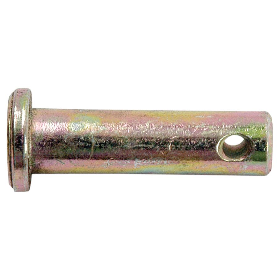 The Sparex Imperial Clevis Pin Ø5/16'' x 1 31/32'', also known as Sparex Part No.S.60, is a cylindrical metal pin with a flattened head and a hole near the opposite end.